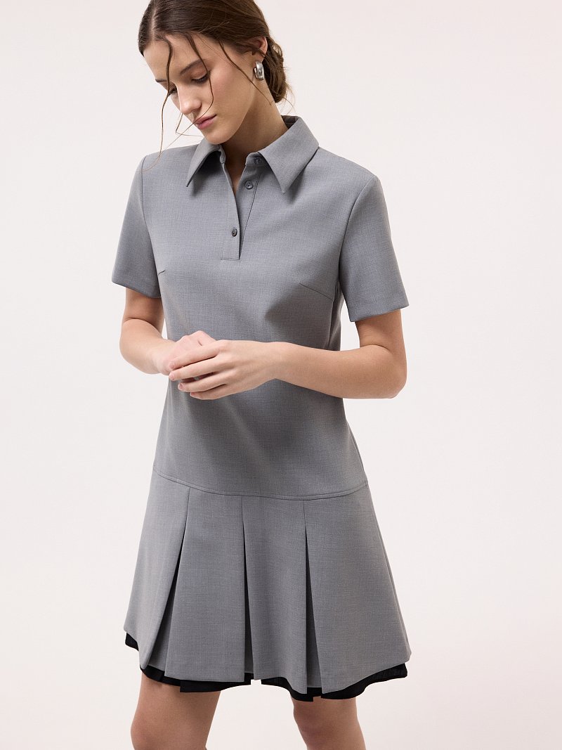 Платье-поло из трикотажа