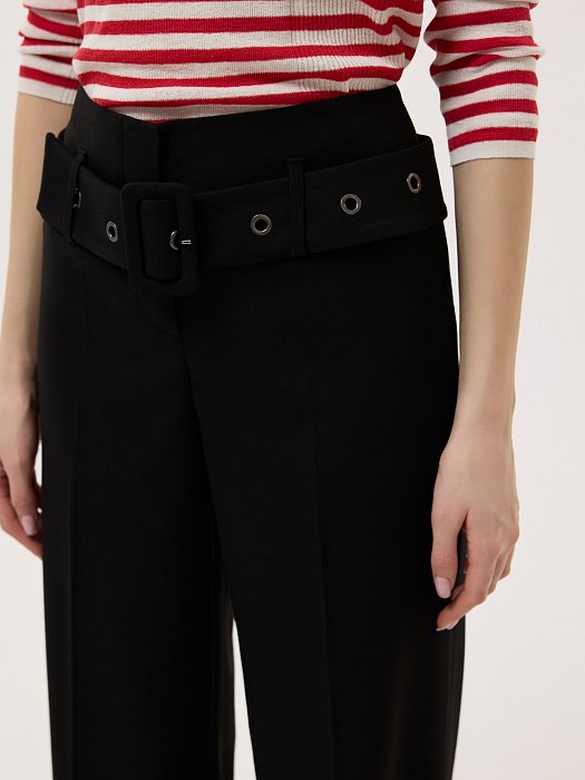 Расклешенные брюки с ремнем : фото №3