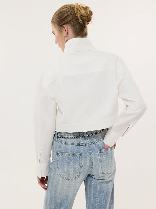 Укороченный жакет из хлопка: фото №4