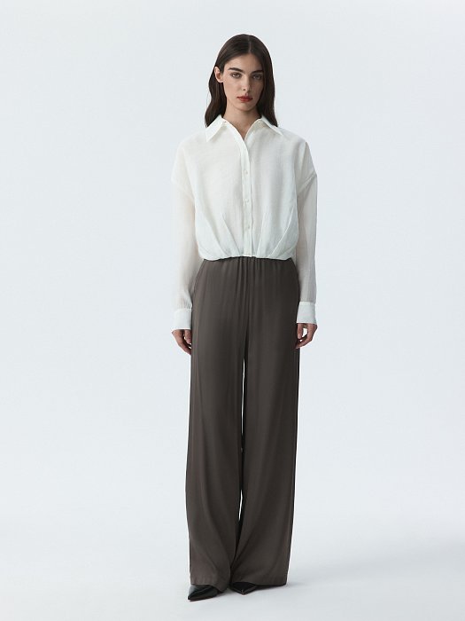 Укороченная блуза из лиоцелла (Р158): фото №4