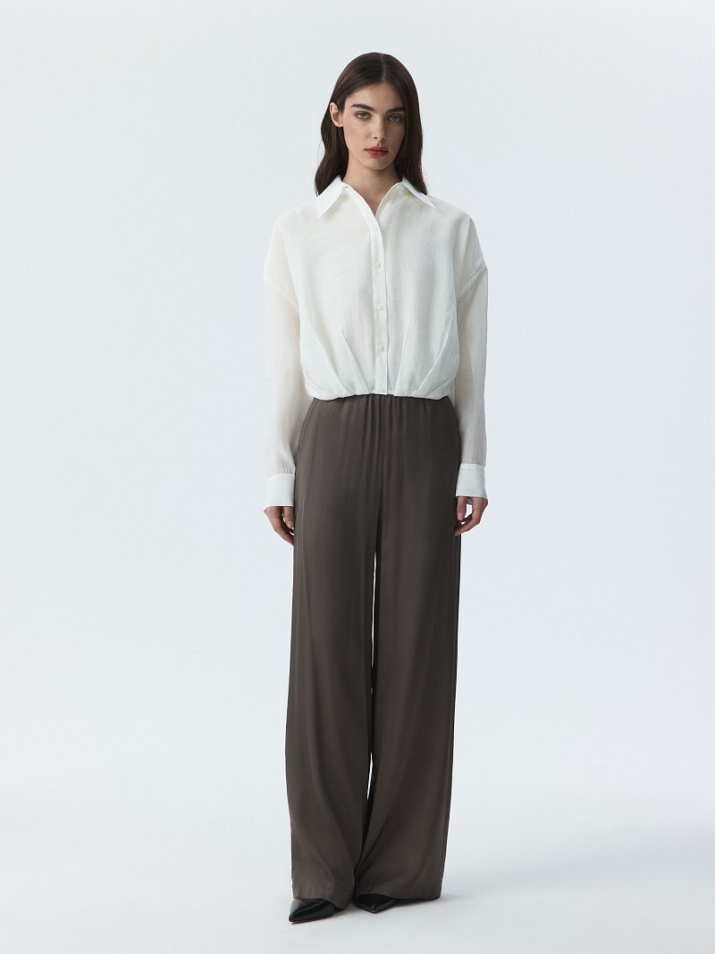 Укороченная блуза из лиоцелла (Р158)