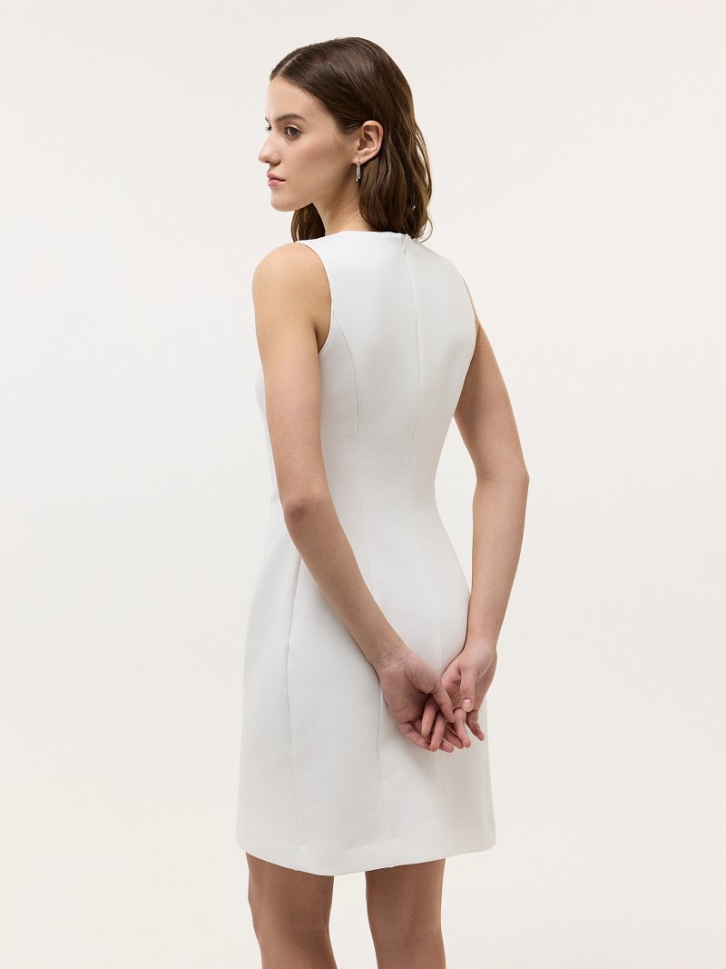 Трикотажное платье из хлопка с драпировками