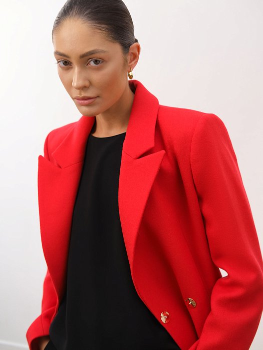 Пальто приталенное из шерсти: фото №4