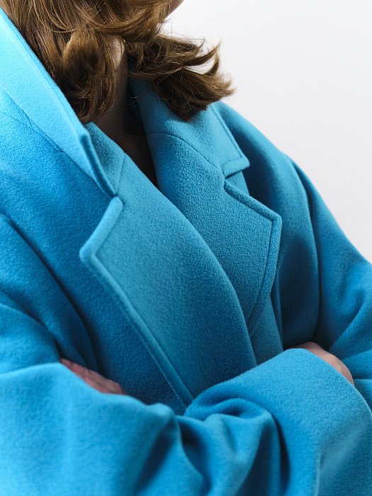 Пальто свободного силуэта из шерсти: фото №6