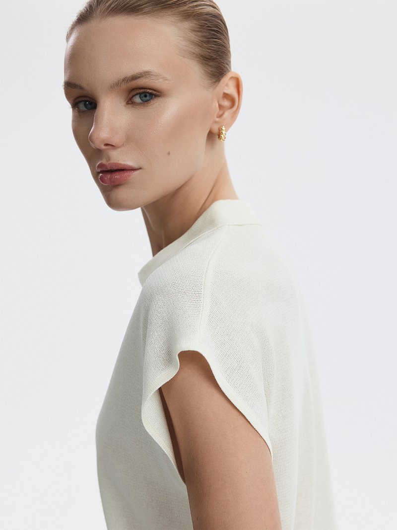 Вязаное поло из вискозы