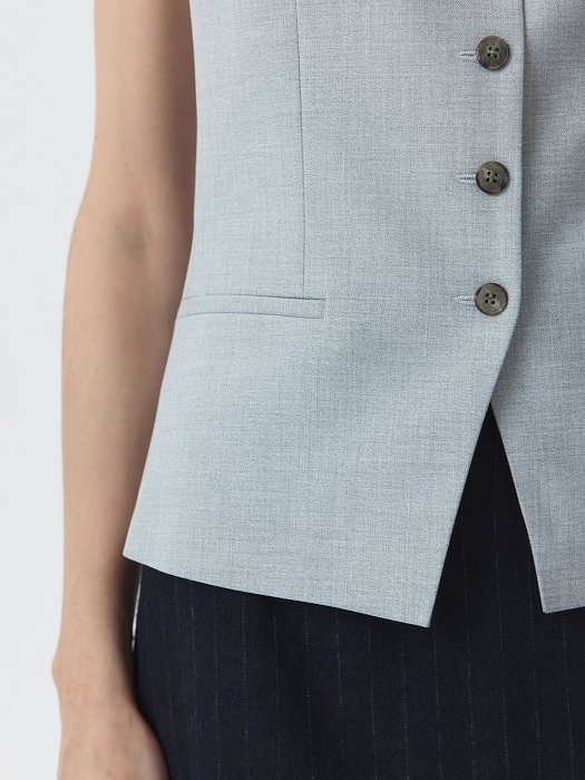 Костюмный жилет с квадратным вырезом (Р158): фото №4