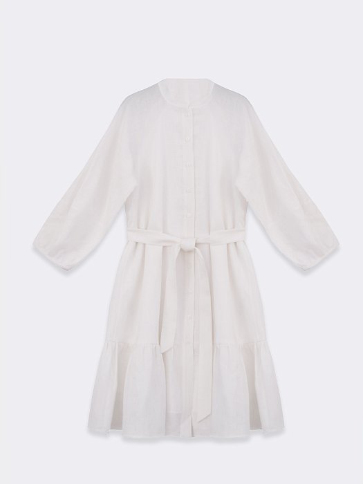 Льняное платье со съемным воротником: фото №8