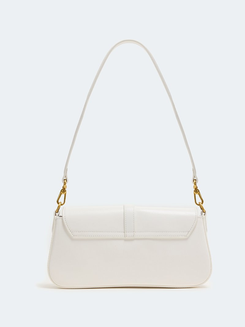 Сумка-багет из натуральной кожи