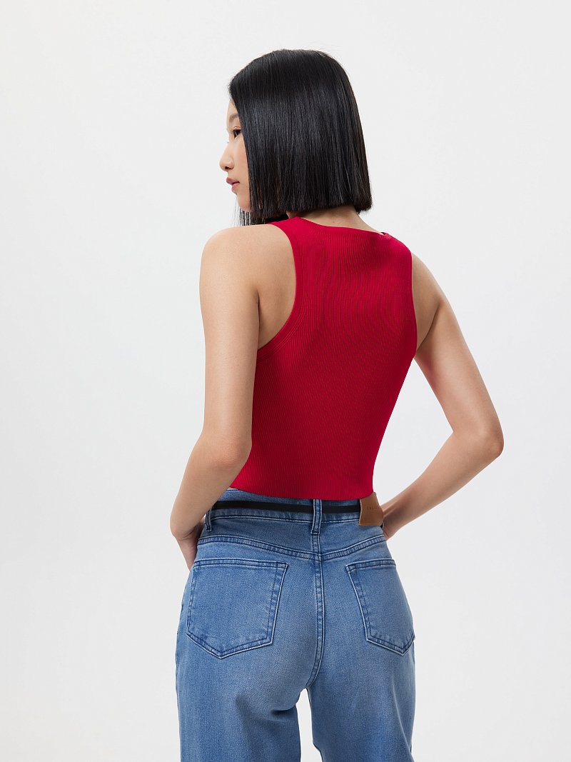 Укороченный топ из трикотажа