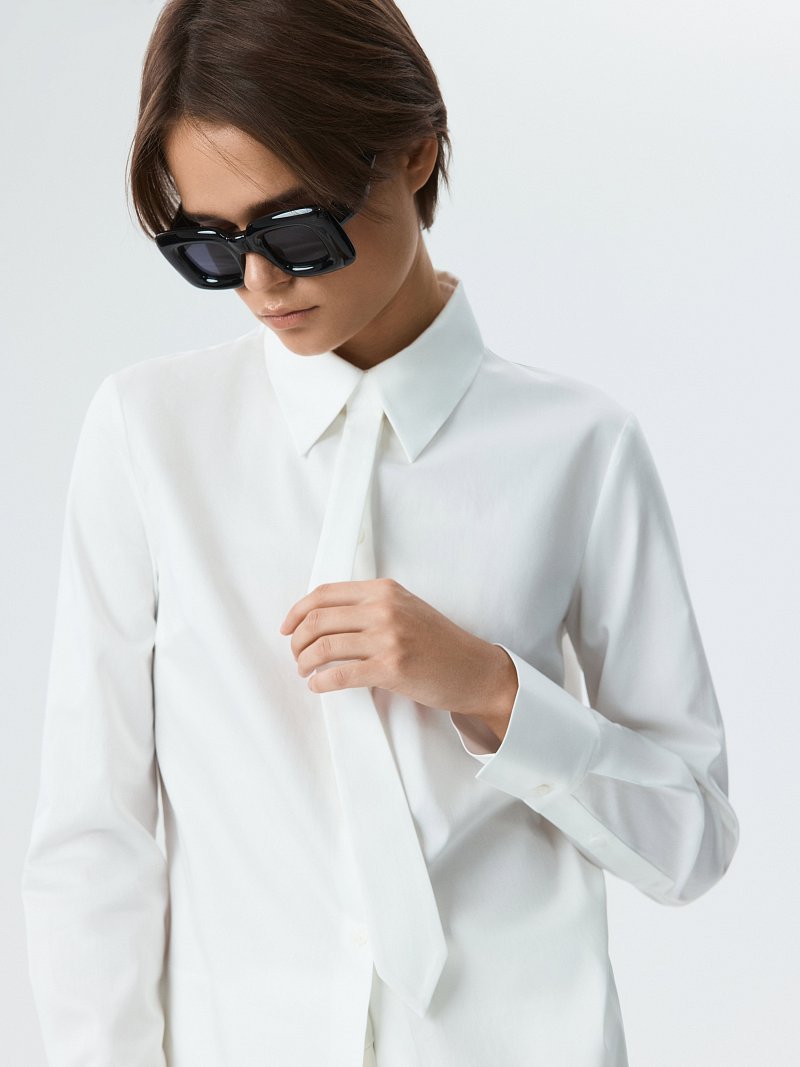 Рубашка со съемным галстуком