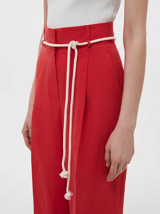 Удлиненные брюки со льном: фото №4