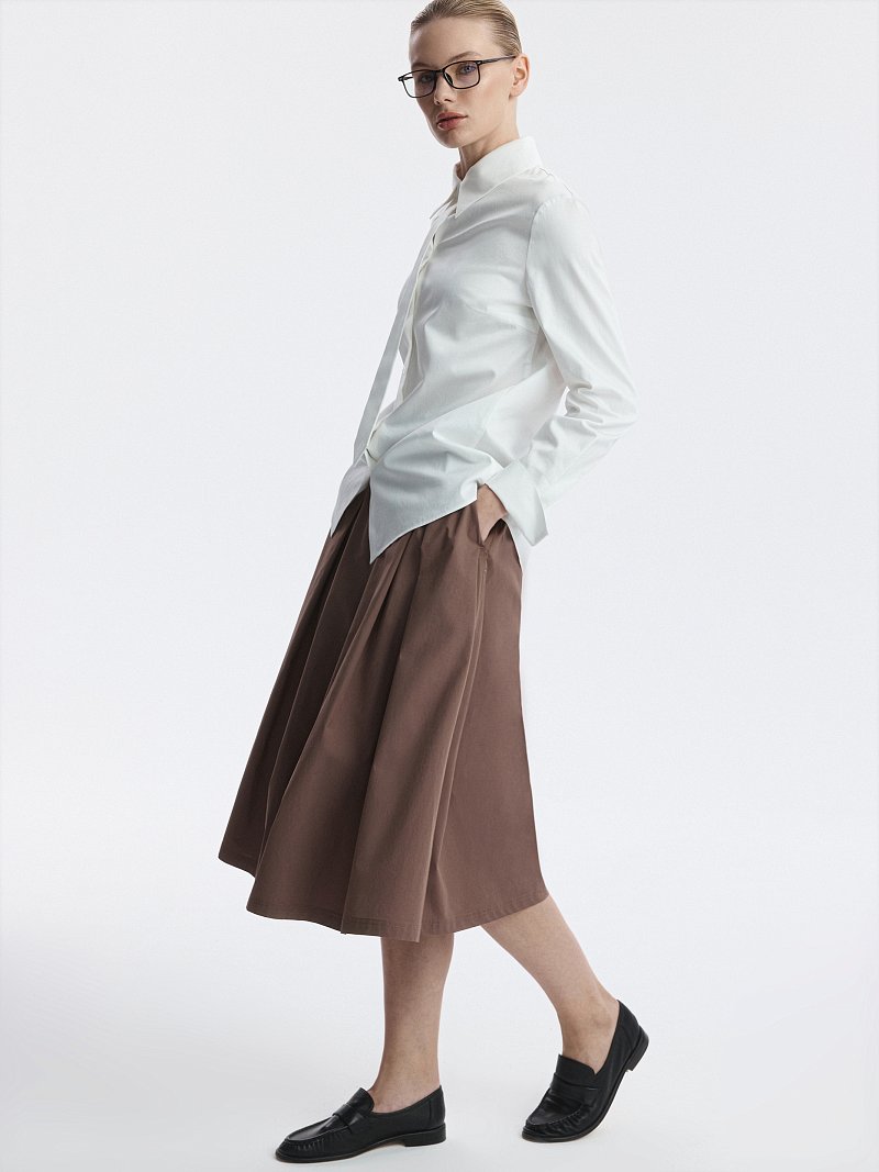 Юбка в складку из хлопка