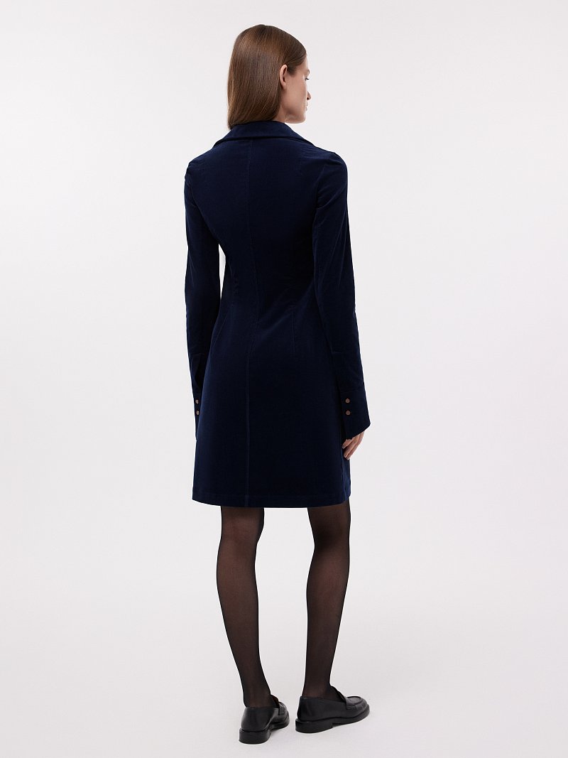 Платье-рубашка из вельвета