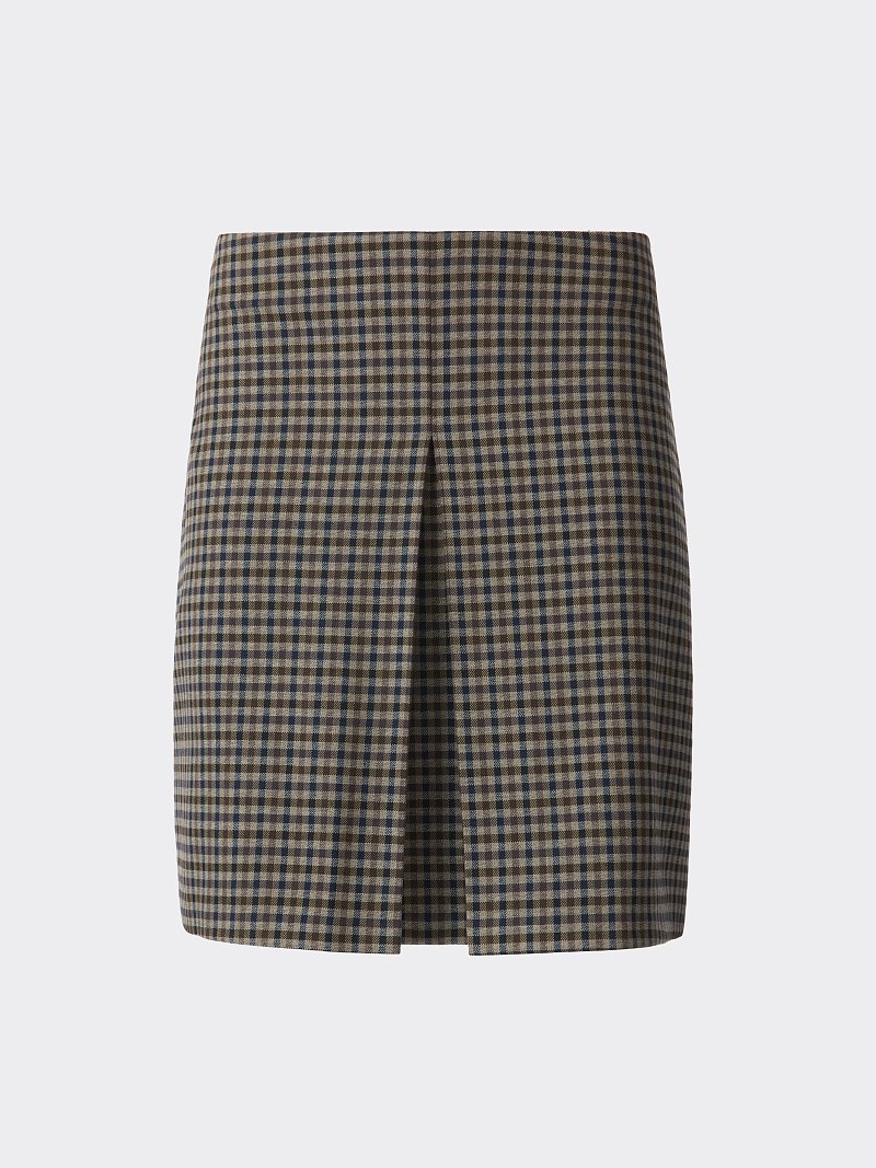 Юбка-трапеция в клетку