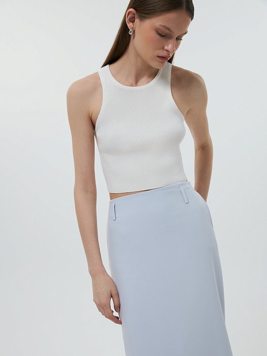 Юбка-макси из костюмной ткани: фото №2