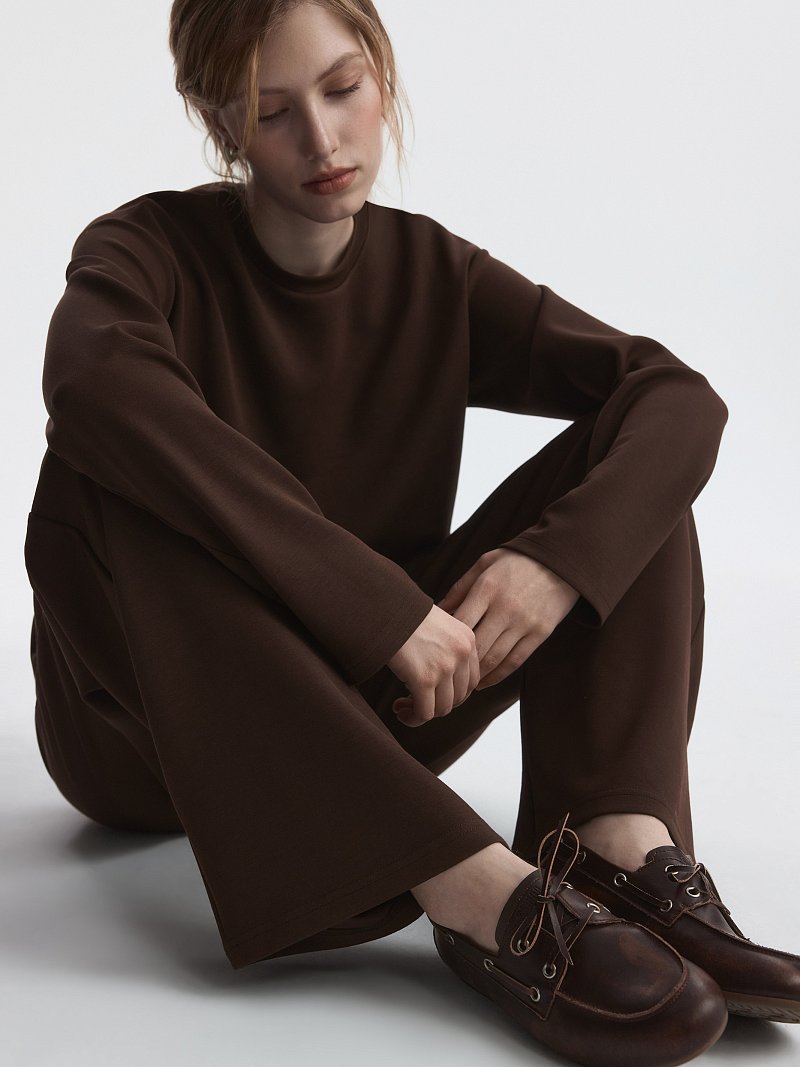 Трикотажные брюки на кулиске