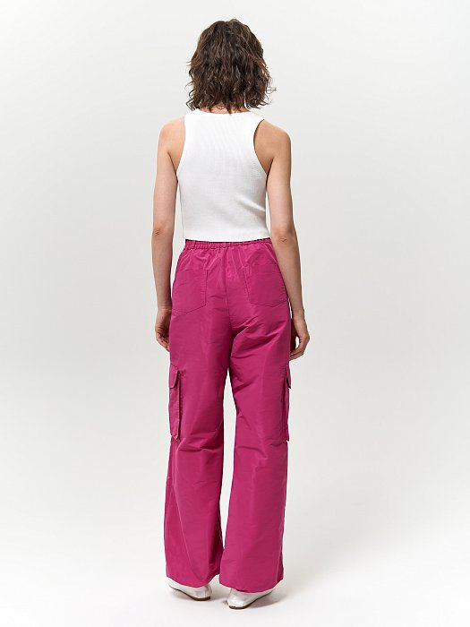 Брюки-карго из плащевой ткани: фото №6