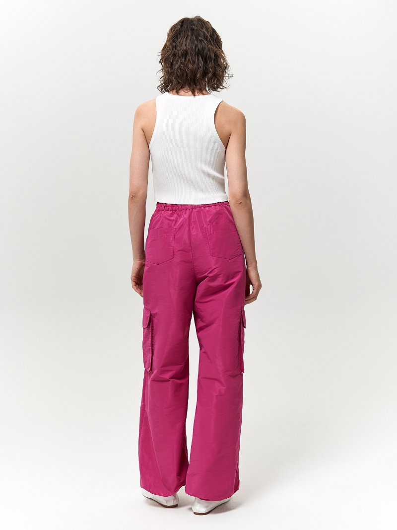 Брюки-карго из плащевой ткани