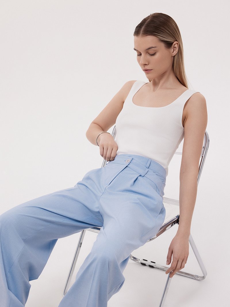 Брюки с асимметричным поясом