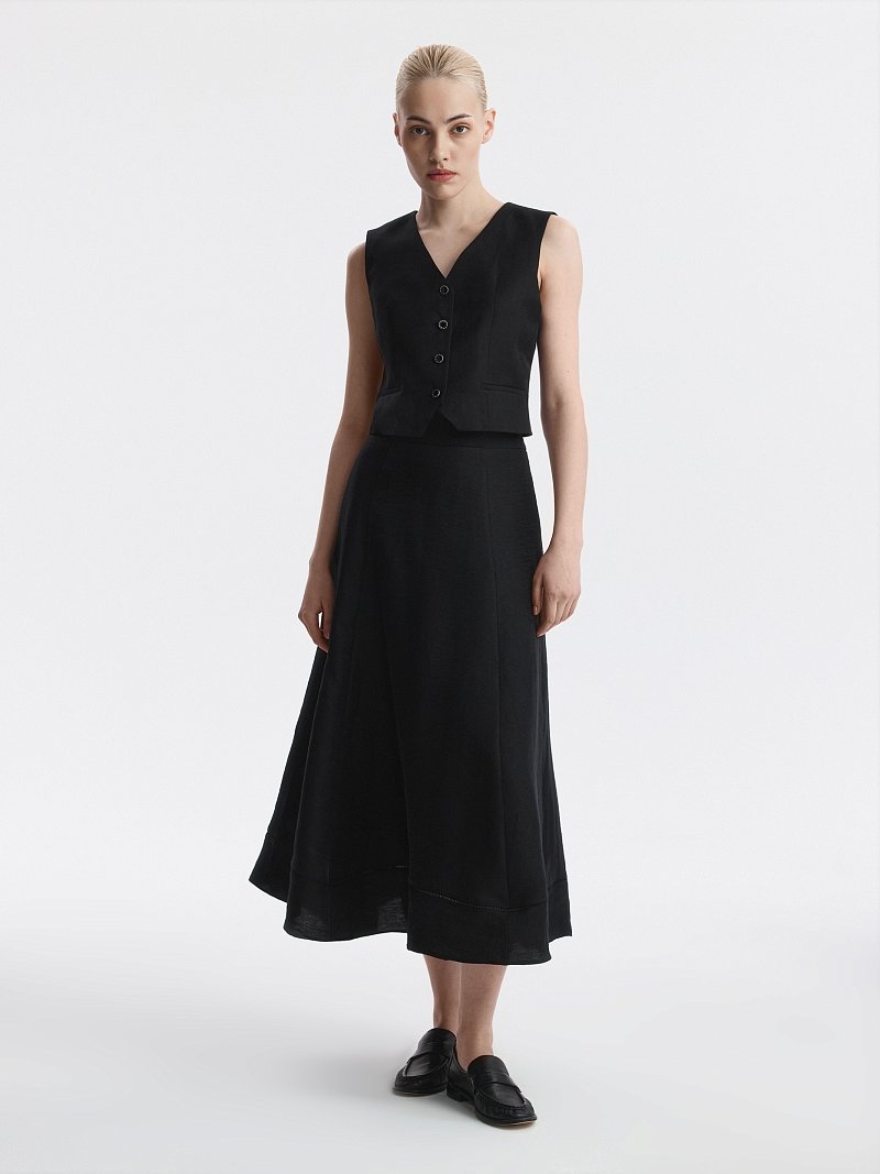 Приталенный жилет изо льна