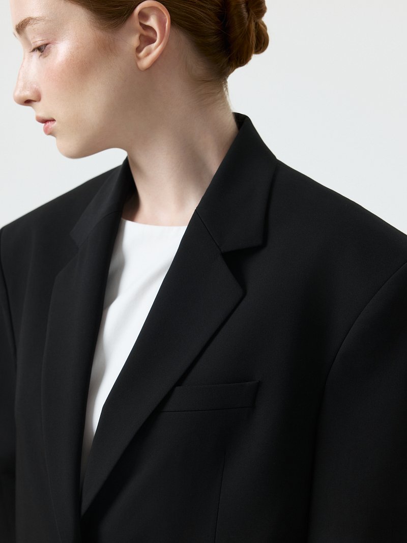 Однобортный жакет оверсайз