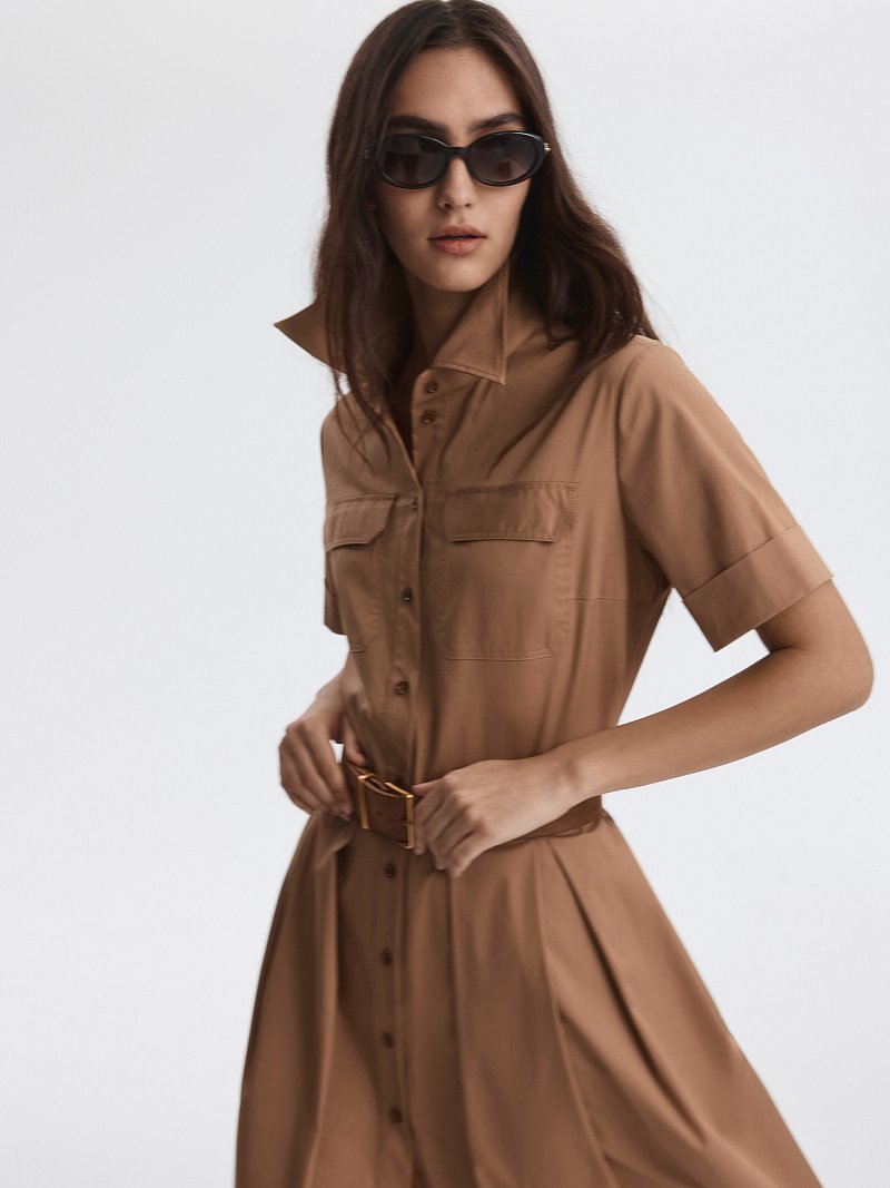 Платье-рубашка из хлопка