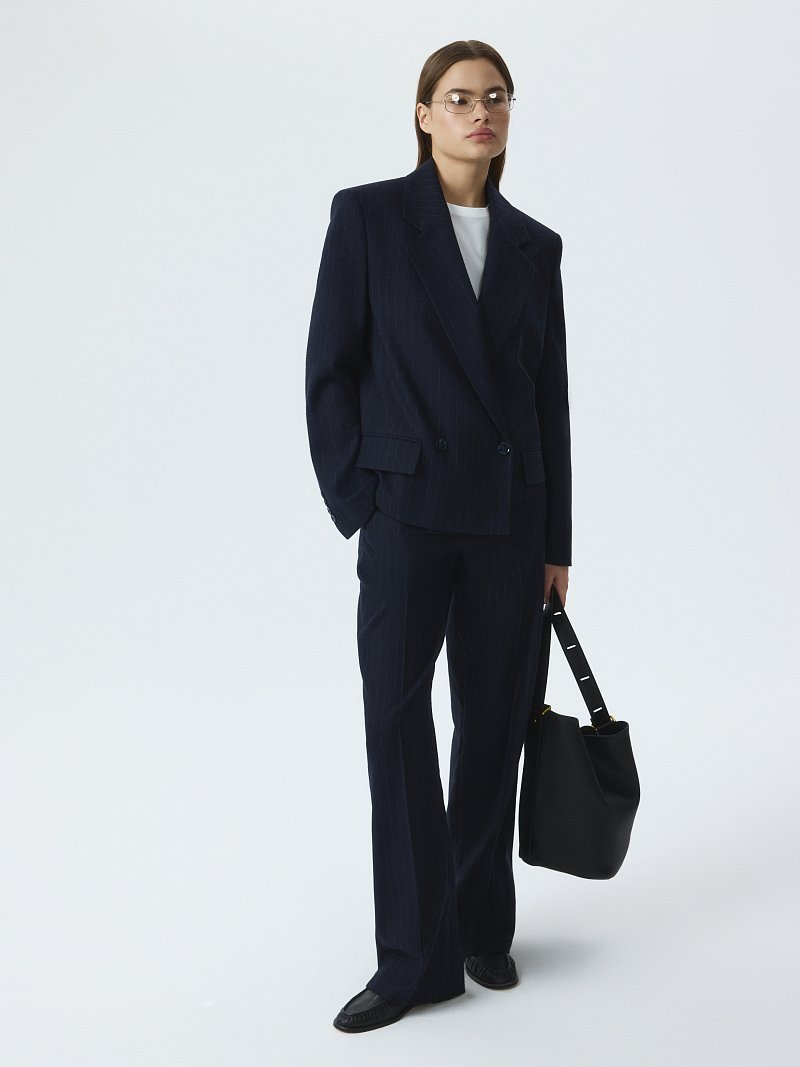 Жакет из фланели в полоску (Р158)