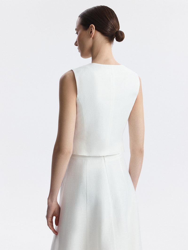 Приталенный жилет изо льна