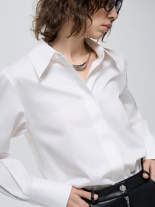 Удлиненная рубашка из хлопка: фото №8