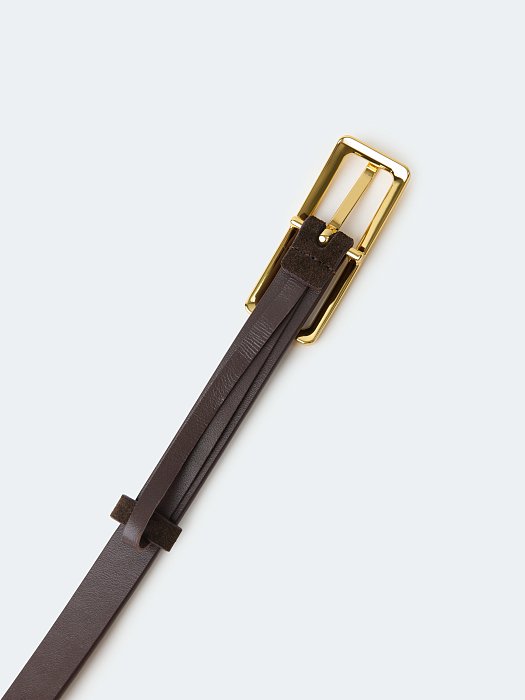 Узкий ремень из замши: фото №3