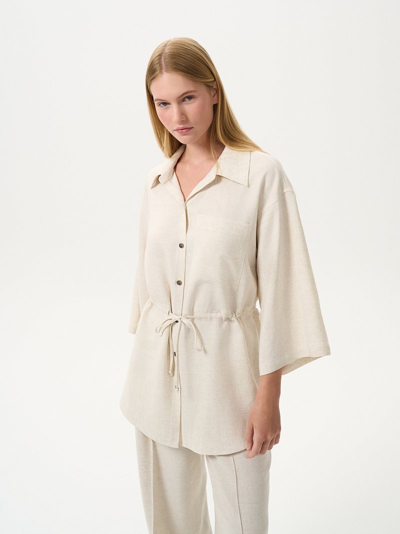 Туника на кулиске со льном