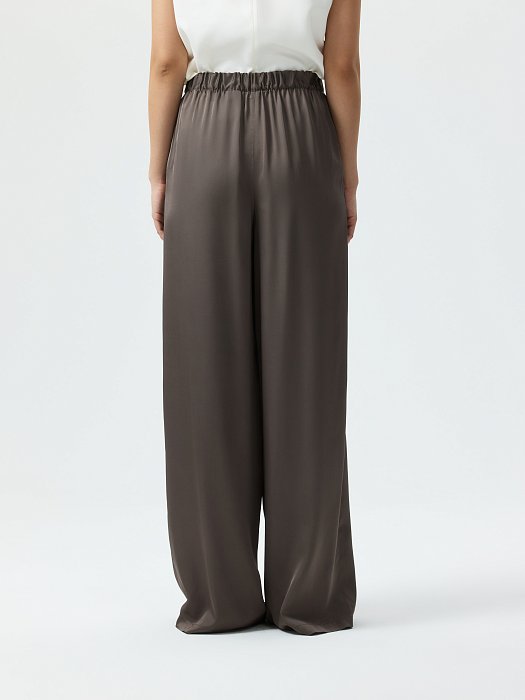 Атласные брюки на резинке: фото №5