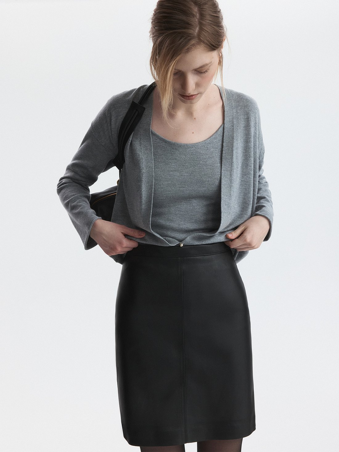 Мини-юбка из экокожи: фото №1