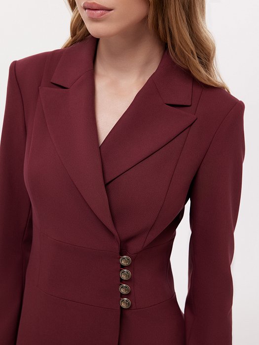 Платье на запах из костюмной ткани: фото №4