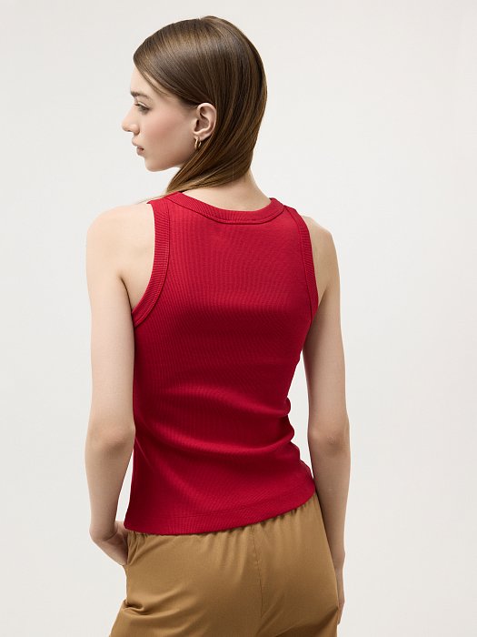 Однотонный топ из хлопка: фото №3