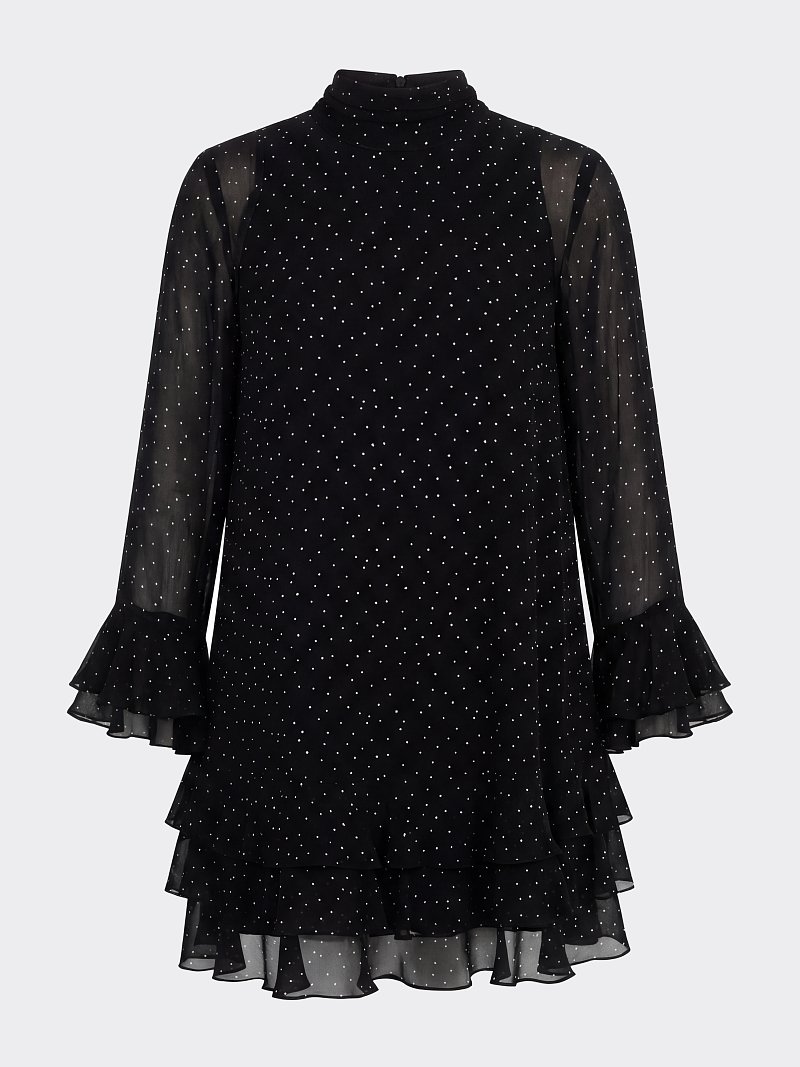 Шифоновое платье с воланами