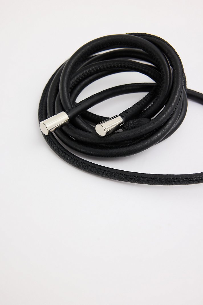 Пояс-шнурок из натуральной кожи