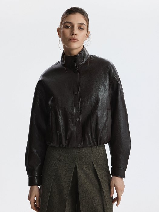 Утепленная куртка из экокожи: фото №3
