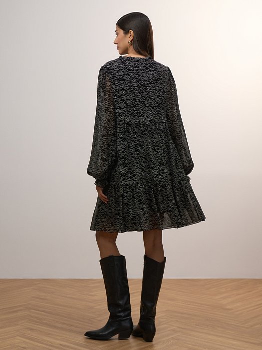 Платье из шифона с принтом: фото №8