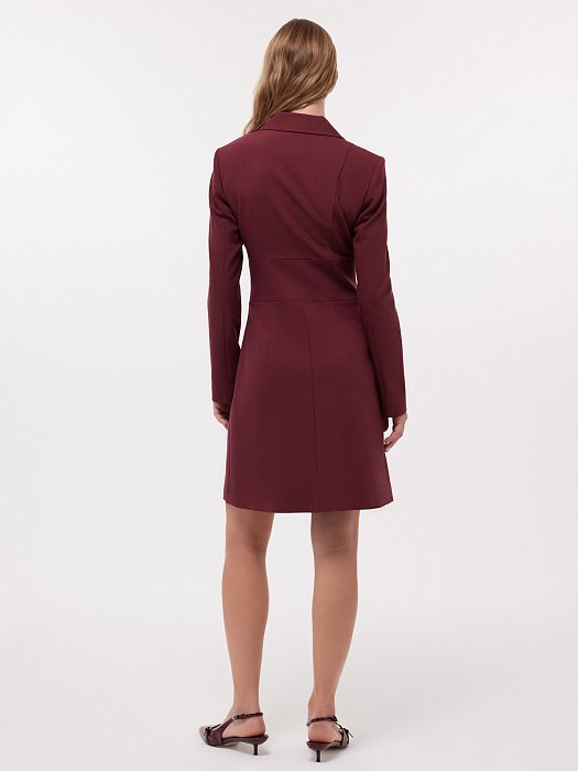 Платье на запах из костюмной ткани: фото №5