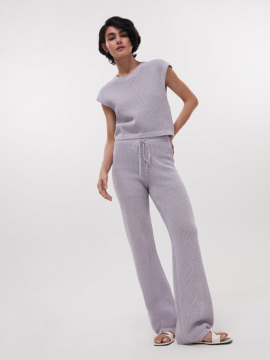 Вязаный топ с пайетками: фото №2