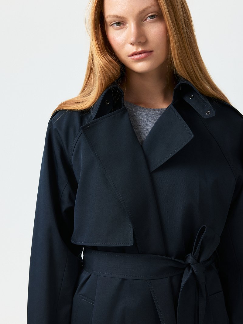 Хлопковый плащ без застежки