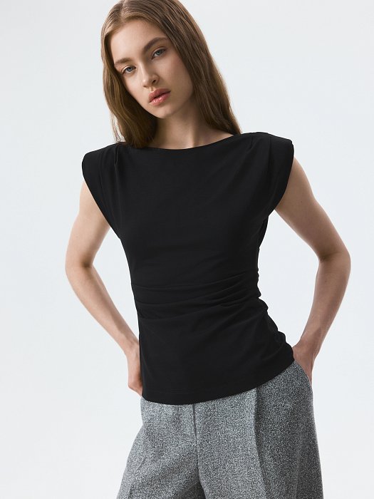 Приталенная блуза из трикотажа: фото №6