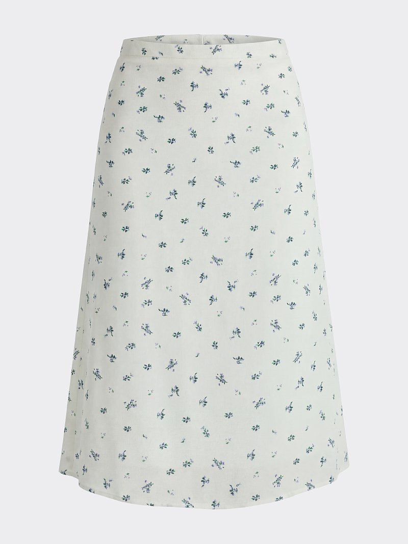 Атласная юбка в цветочек (Р158)