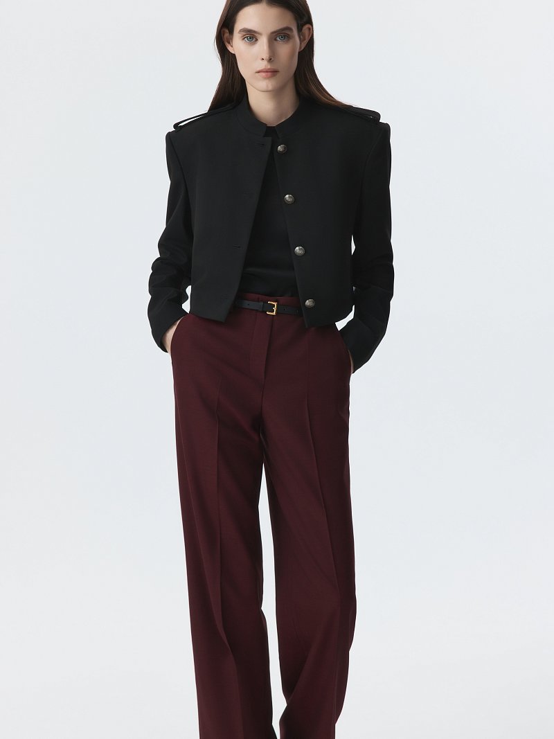 Прямые брюки с шерстью