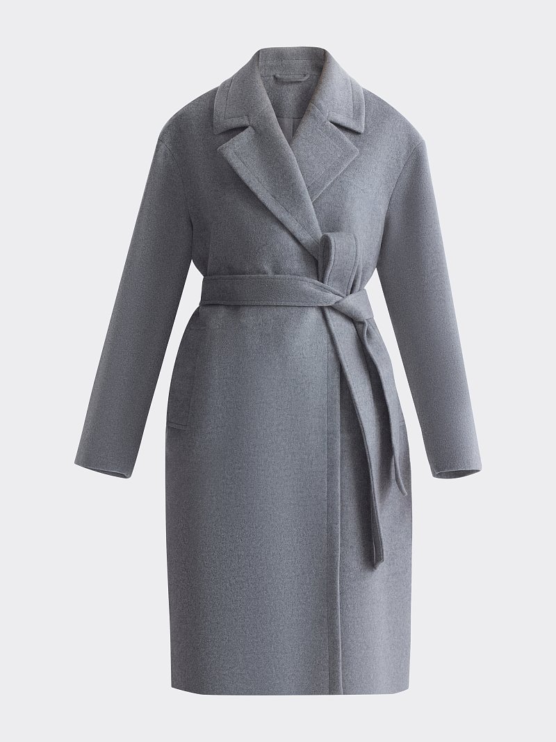 Пальто-халат из 100% шерсти