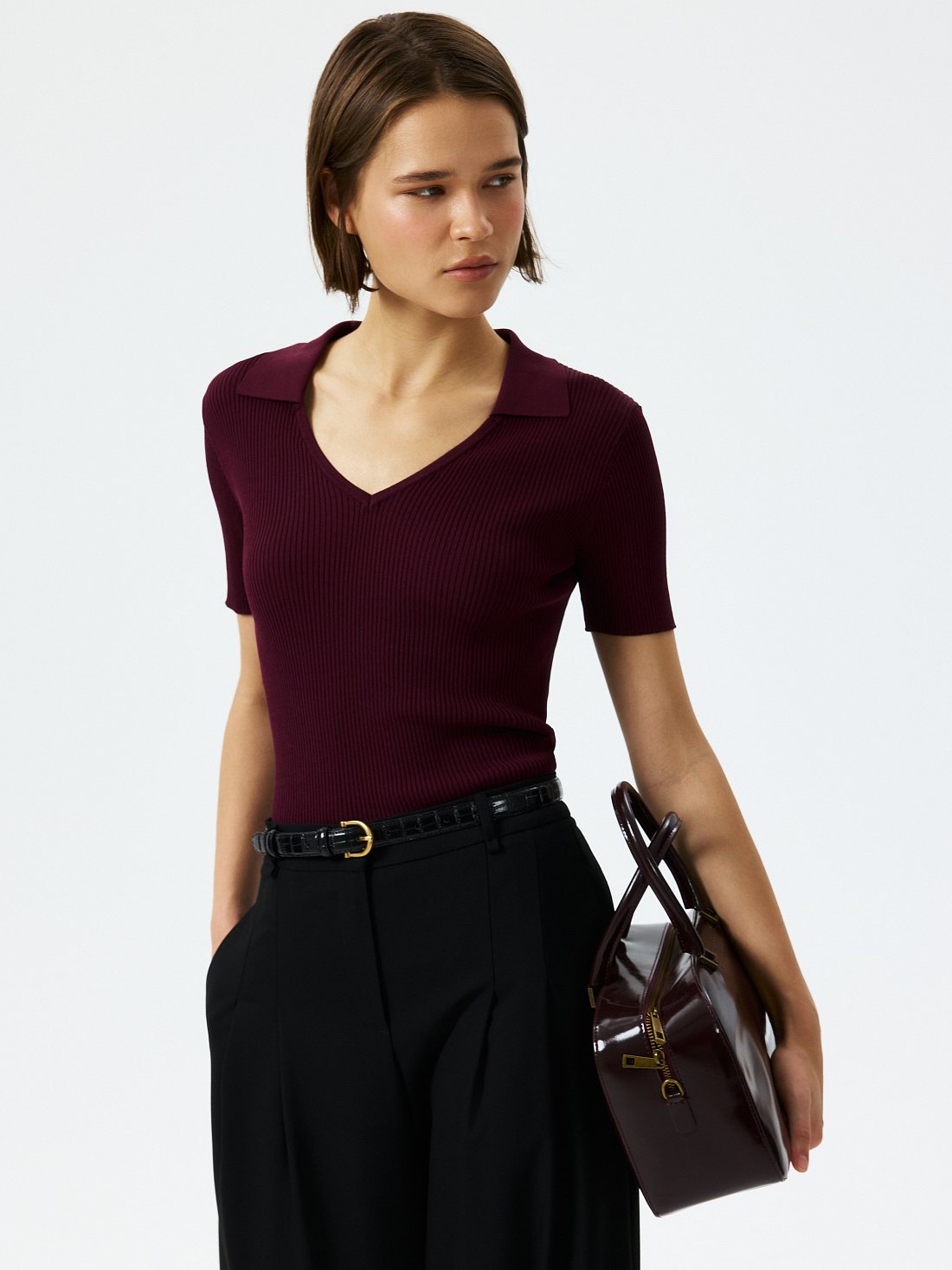 Джемпер с отложным воротником: фото №1