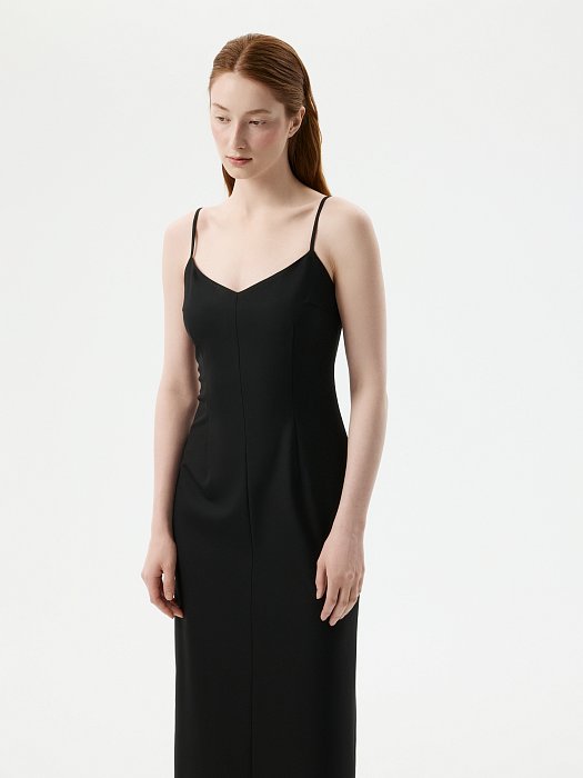 Платье-футляр на бретелях: фото №3