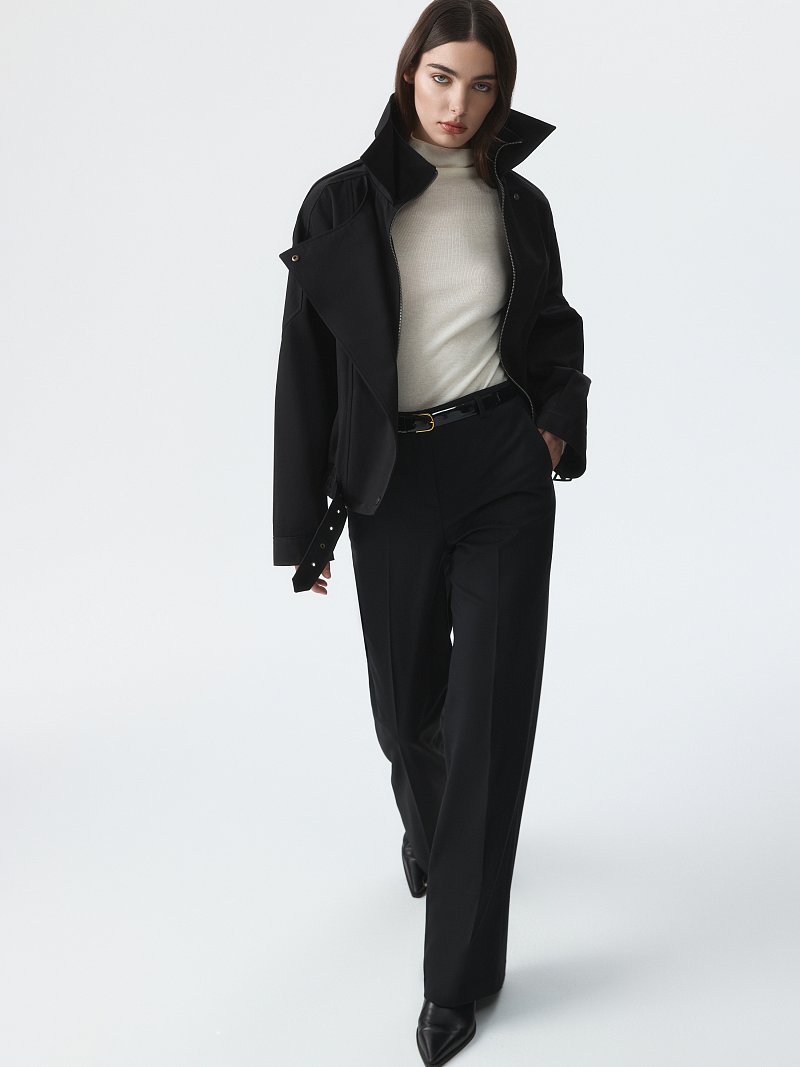 Прямые брюки с шерстью