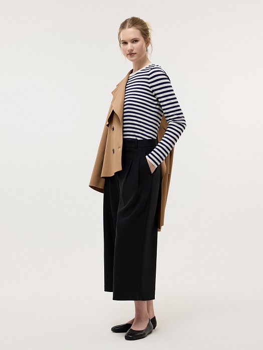 Широкие брюки укороченного кроя: фото №5